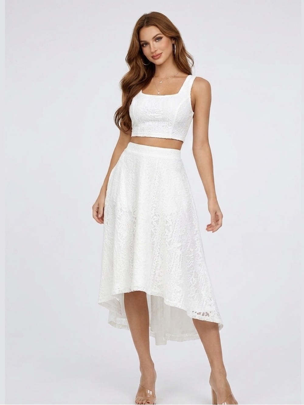 Anthropologie Hutch Lace Cutwork Embroidered Hi-Lo Mid Rosette Skirt Size 0